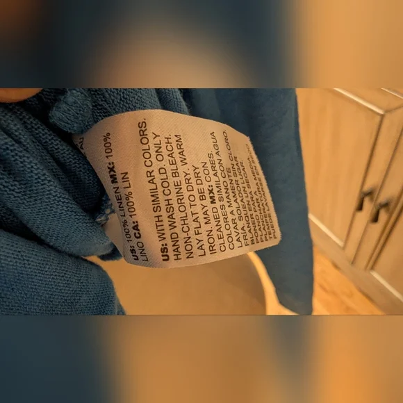 Chicos Bright Blue Open-Front Women's Sweater - Picture 7 of 7